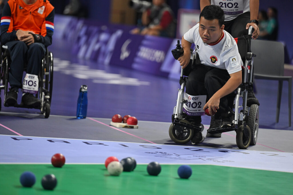 Pertandingan Tim Boccia Indonesia di Semi Final Paralimpiade Par